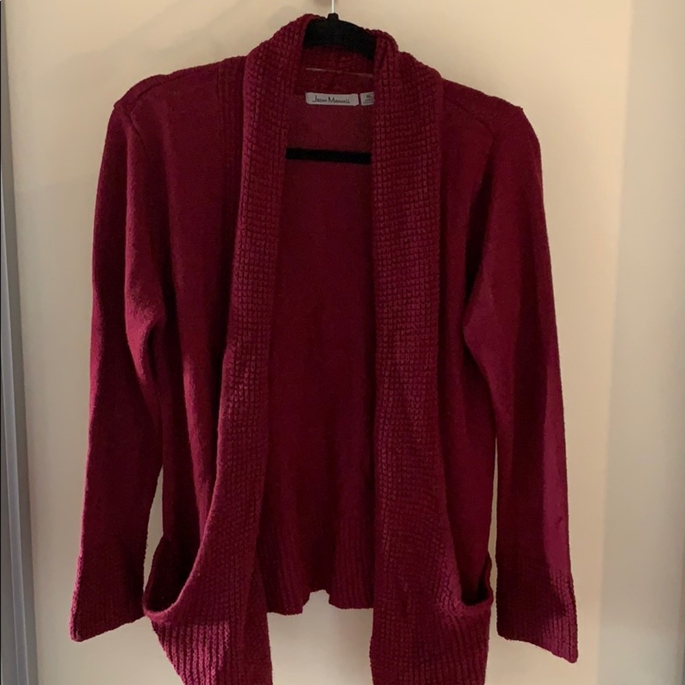 Burgundy cardigan